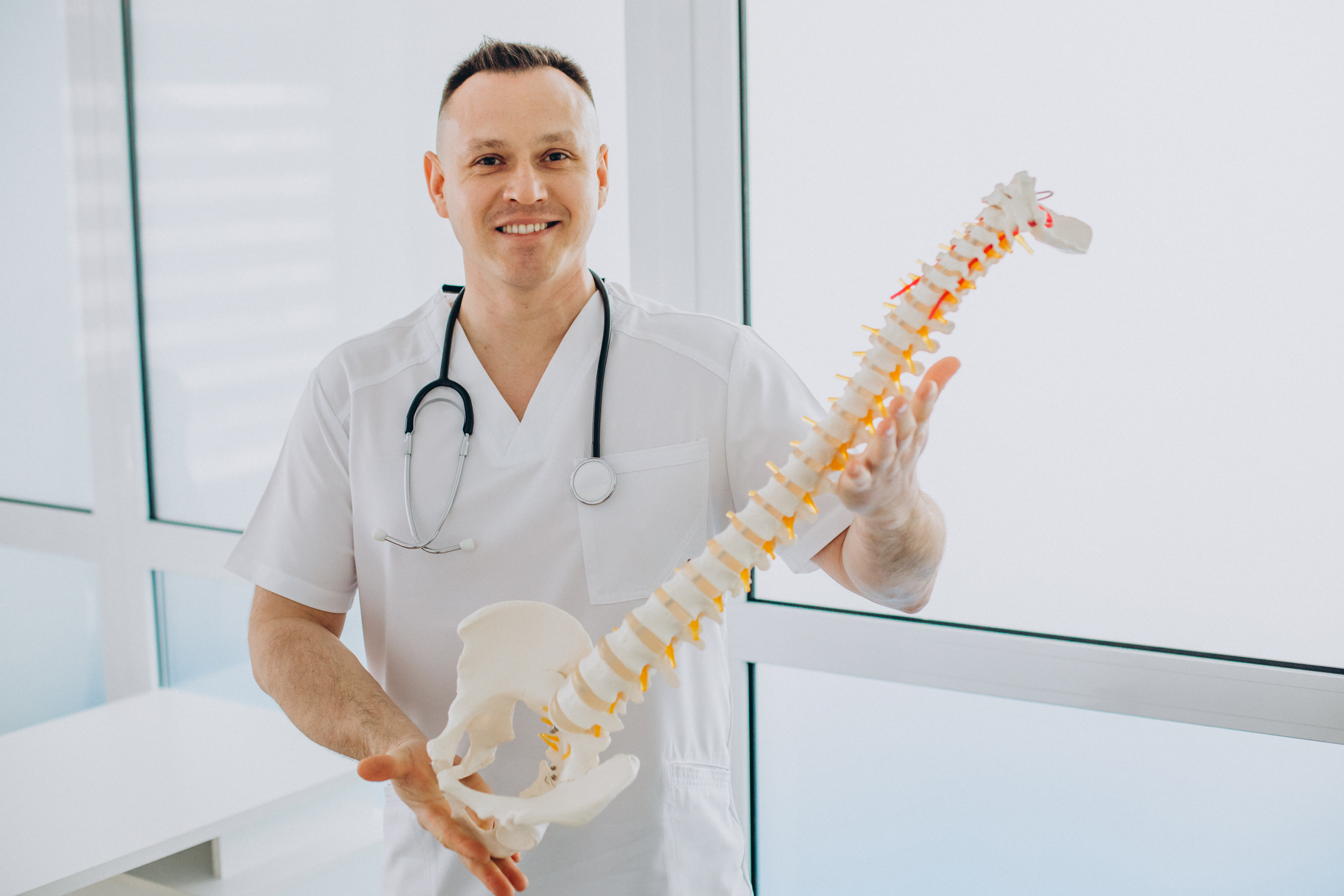 Anatomy of spinal column showing lumbar region